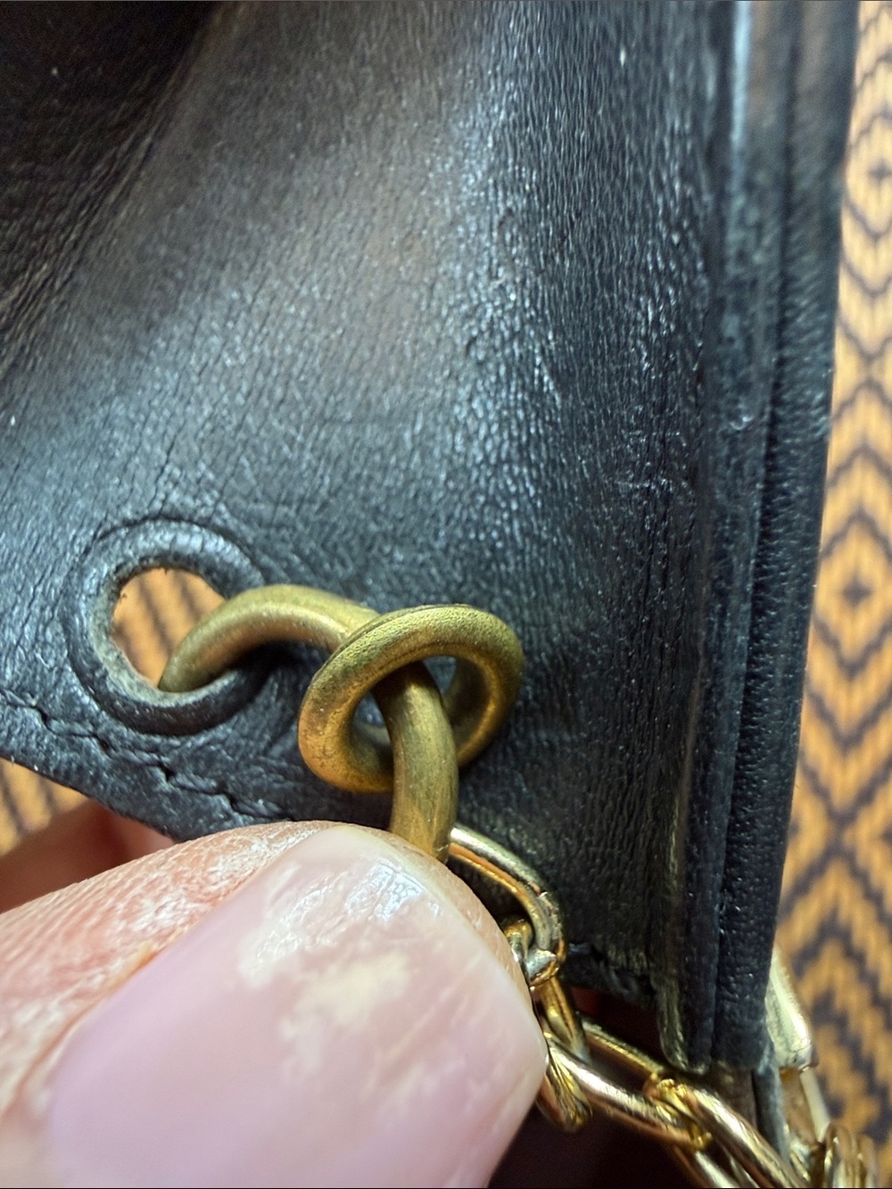 Vintage Coach blk and mahogany courier multi function case wallet keychain ITALY - Picture 11 of 13